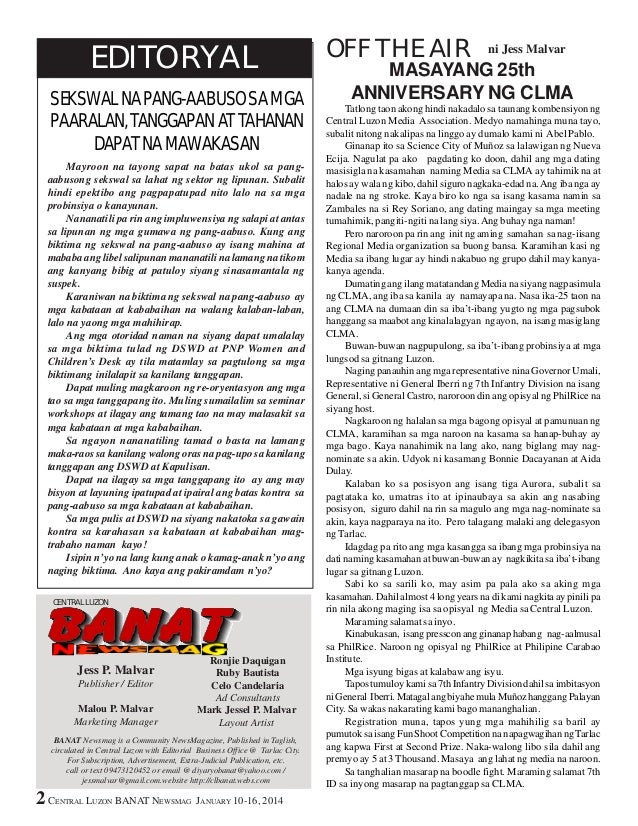 Halimbawa Ng Editoryal Na Tagalog | 2mapa.org