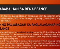 Ang Panahon Ng Renaissance