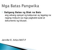 Ang Wikang Pambansa Sa Saligang Batas