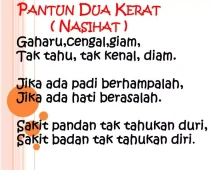 Pantun 4 Kerat Nasihat