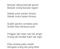 Pantun Dua Kerat Nasihat Tingkatan 1