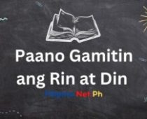 Paano Gamitin Ang Din At Rin