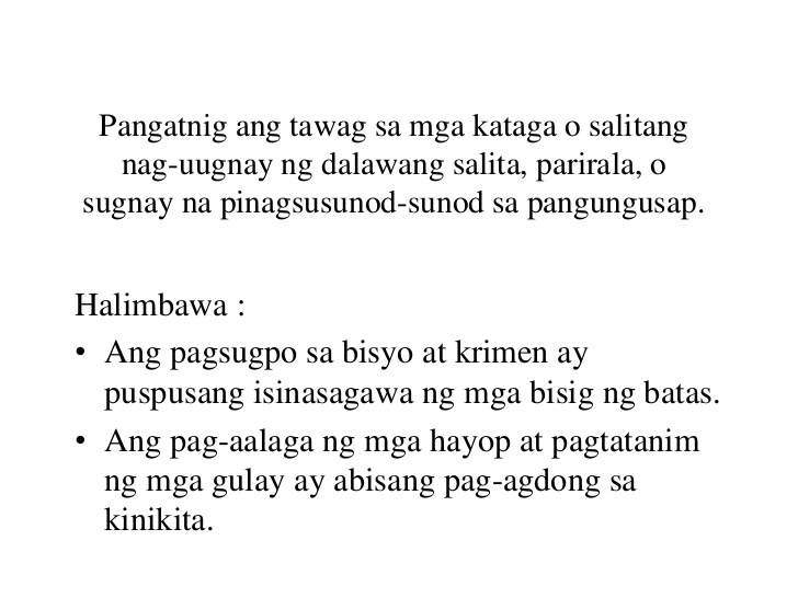 ano ang pangatnig - philippin news collections